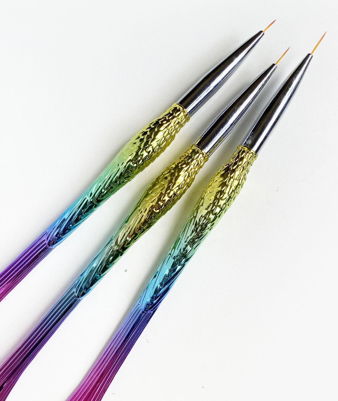 3-Piece Rainbow Quill Brush Set