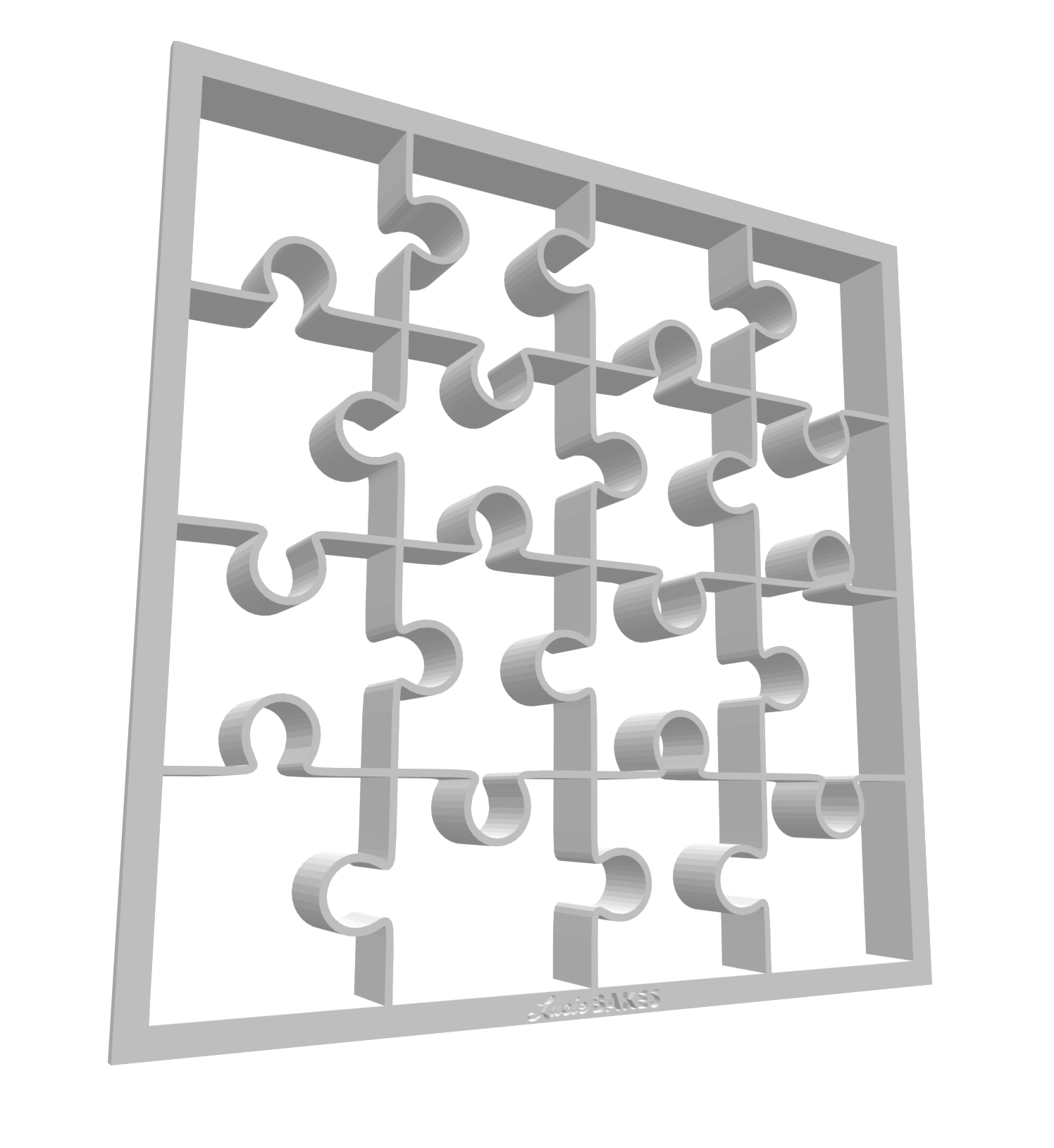 Jigsaw Puzzle Cutter Template by zcassell, Download free STL model